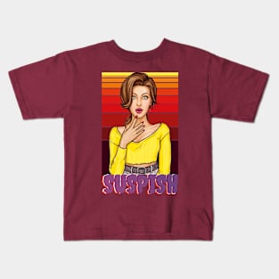 Surprised Sassy Woman-Retro Vintage Style Pop Art- Suspish Kids T-Shirt